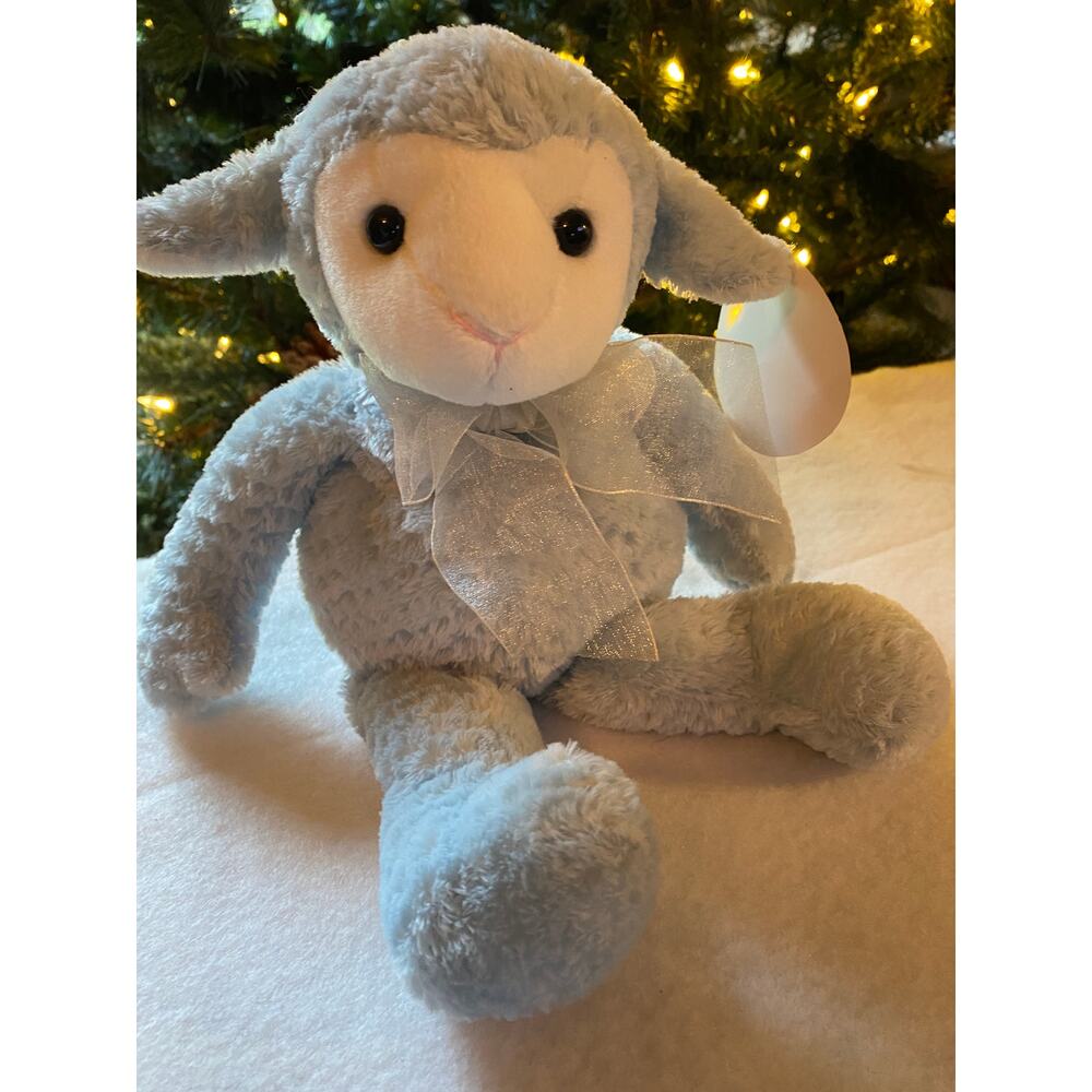 Stephan Enterprises Blue Soft Baby Lamb "Stephan" 2001 Vintage Rattle